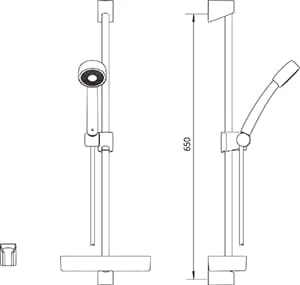 Zestaw natryskowy ORAS APOLLO chrom 520