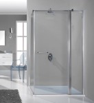Kabina prysznicowa SANPLAST PRESTIGE III 100 x 90 cm. Szkło W0, Glass Protect, Srebrny Błyszczący 600073029038401