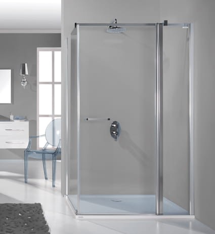 Kabina prysznicowa SANPLAST PRESTIGE III 100 x 90 cm. Szkło W0, Glass Protect, Srebrny Błyszczący 600073029038401