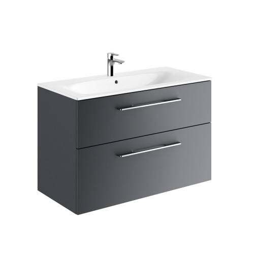 Zestaw KOŁO NOVA PRO PREMIUM 100cm: umywalka z szafką wisząca, Lava Mat 501.328.00.1