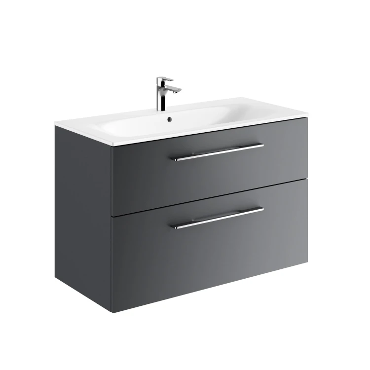 Zestaw KOŁO NOVA PRO PREMIUM 100cm: umywalka z szafką wisząca, Lava Mat 501.328.00.1