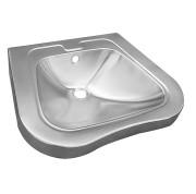 Umywalka dla niepełnosprawnych SANELA  z otw z odpływem i syfonem  NIERDZEWNA  SLUN  66