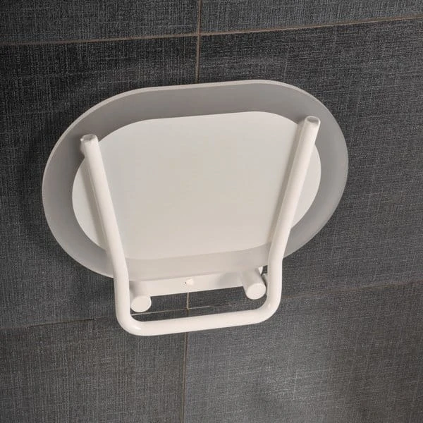 Siedzisko prysznicowe RAVAK CHROME WHITE ścienne, biała konstrukcja, przeźroczyste / clear B8F0000028