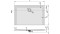 Brodzik prostokątny SANPLAST SPACE MINERAL 75x90x1,5cm, mineralny, biały 645290022001000