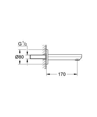 Wylewka wannowa GROHE EUROSMART COSMOPOLITAN 17cm, chrom 13261000