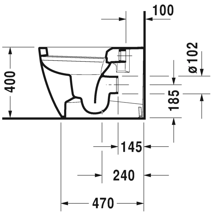 Miska stojąca WC DURAVIT Me by Starck 4,5L,  biała 2169090000