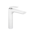 Bateria umywalkowa KLUDI BALANCE WHITE bez korka, biała / chrom 522969175