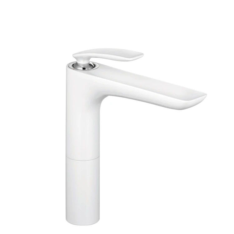 Bateria umywalkowa KLUDI BALANCE WHITE bez korka, biała / chrom 522969175