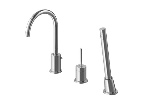 Bateria wannowa KOHLMAN MAXIMA 3-otworowa z obrotową wylewką chrom QB241M