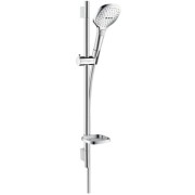 Zestaw prysznicowy HANSGROHE Raindance Select E 120 3jet/Unica'S Puro 0,65 m chrom/biały 26620400