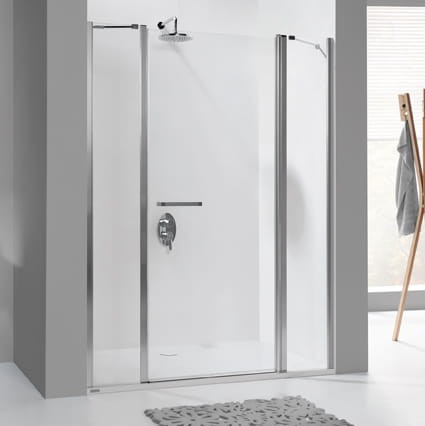 Ścianka prysznicowa SANPLAST PRESTIGE SS2/PRIII 30cm, przedłużająca, szkło W0, GlassProtect, srebrny błyszczący 600073121038401