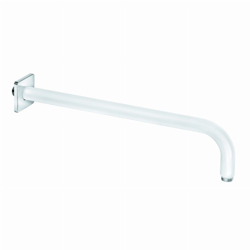 Ramie natrysku KLUDI A-QA 400mm 1/2 ścienne okrągłe (rozeta kwadratowa) biały/chrom 6653491-00
