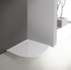 Brodzik półokrągły SANPLAST SPACE MINERAL 90x90x1,5cm, mineralny, biały 645290043001000
