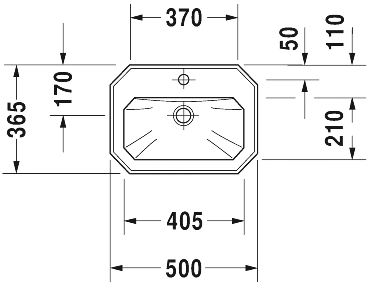 Umywalka DURAVIT 1930 50x36,5cm, biała 0785500000