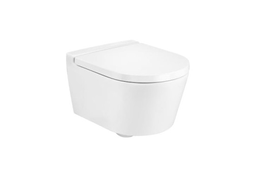 Miska wisząca ROCA INSPIRA Round Compacto, Rimless, biała A346528000