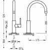Bateria umywalkowa U STUDY-TRES bez korka, chrom 26290402