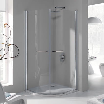 Kabina prysznicowa półokrągła SANPLAST PRESTIGE III KP2/PRIII 90 szkło W0, chrom, GlassProtect 600073053038401