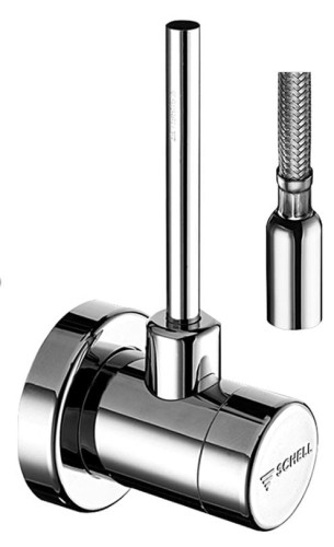 Zawór SCHELL CLASSIC grzybkowy 1/2 x 3/8 kątowy zacisk chrom ( bateria ) 051720699