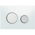 Przycisk spłukujący TECE LOOP 3/6L szkło białe, przyciski chrom 9.240.660