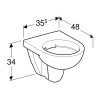 Miska wisząca KOŁO NOVA PRO Owalna 48x36cm Rimfree Biały M33125000