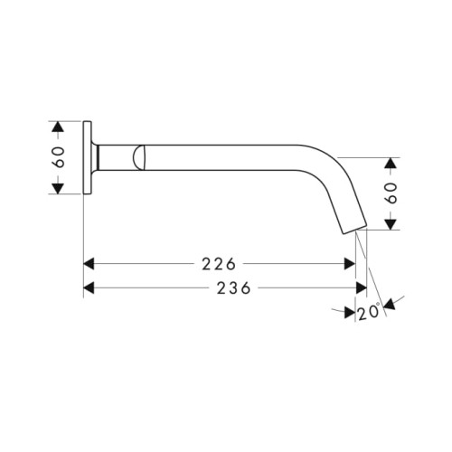 Bateria umywalkowa AXOR CITTERIO M podtynkowa, 3-otw., z rozetami, 226mm, chrom 34315000