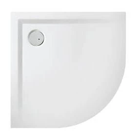 Brodzik półokrągły SANPLAST SPACE MINERAL 90x90x1,5cm, mineralny, biały 645290043001000