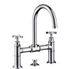 Bateria umywalkowa AXOR MONTREUX z mostkiem nikiel szczotkowany 16510820