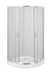 Kabina półokrągła DEANTE FUNKIA 90cm, szkło transparentne R=55, chrom KYP 051K