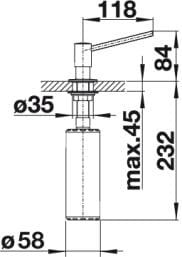 Dozownik BLANCO TORRE, stal 512594