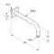 Ramię natrysku KLDUI A-QAi 250mm, 1/2", z rozetą maskującą kwadratową 61x61mm, chrom 6653305-00
