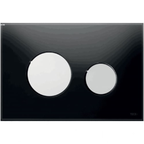 Przycisk spłukujący TECE LOOP 3/6L szkło czarne, przyciski chrom 9.240.656