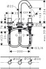 Bateria umywalkowa HANSGROHE LOGIS 150 3-otworowa, chrom 71133000