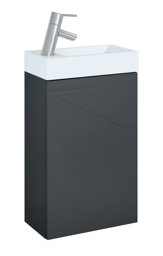 ZESTAW: Szafka ELITA YOUNG BASIC z umywalką ceramiczną antracyt 166042