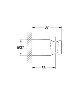 Uchwyt natryskowy GROHE RAINSHOWER naścienny stały chrom 27056000