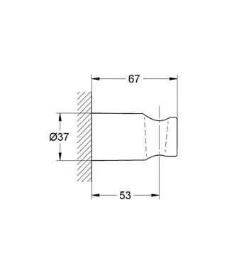 Uchwyt natryskowy GROHE RAINSHOWER naścienny stały chrom 27056000