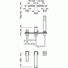 Bateria wannowa SLIM-TRES 3-otworowa, chrom 20216103
