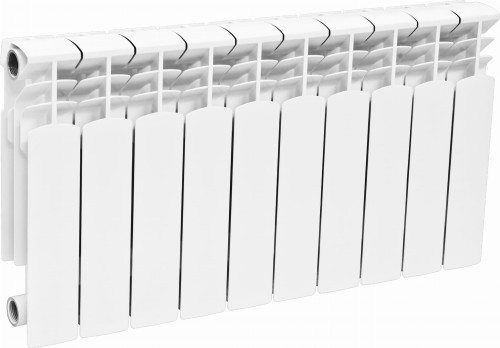 Grzejnik aluminiowy KFA GRUPA ARMATURA G350F, grzejnik 10 żeber, H=35cm, biały 790-100-44