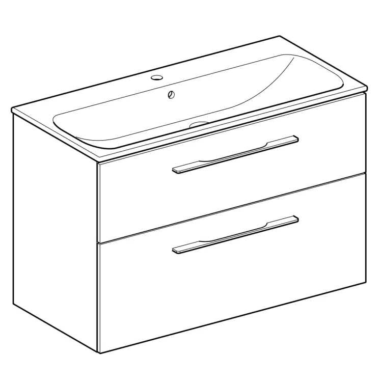 Zestaw KOŁO NOVA PRO PREMIUM 100cm: umywalka z szafką wisząca, Lava Mat 501.328.00.1