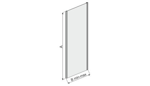 Ścianka prysznicowa SANPLAST  TX5b 80 cm, Szkło W0, Srebrny Błyszczący   600271131038401