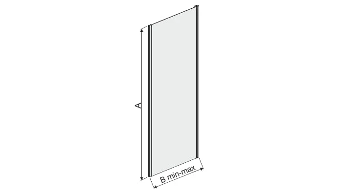Ścianka prysznicowa SANPLAST  TX5b 80 cm, Szkło W0, Srebrny Błyszczący   600271131038401