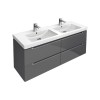 Umywalka VILLEROY&BOCH SUBWAY 2.0 130x47cm, meblowa, podwójna, z 2 otworami, biała ceramicplus 7175D0R1