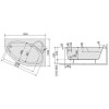 Wanna narożna SANPLAST COMFORT 140x100, prawa 610060020010000