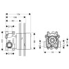 Zestaw podtynkowy AXOR SHOWER COLLECTION do termostatu 12x12, DN20, przepływ 59l/min 10754180