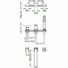 Bateria wannowa LOFT TRES 3-otworowa, chrom 20016203