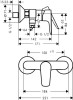 Bateria natryskowa HANSGROHE TALIS E chrom 71760000