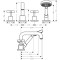 Bateria wannowa AXOR CITTERIO 4-otworowa, el.zew., uchwyt krzyżowy, chrom 39453000