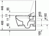 Miska wisząca WC DURAVIT Me by Starck Rimless, do Sensowash, biała 2529590000