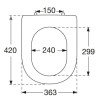 Deska WC VILLEROY&BOCH OMNIA ARCHITECTURA wolnoopadająca, do miski directflush 5684R001, biała 98M9C101
