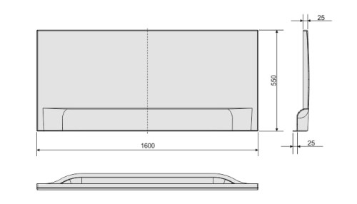 Obudowa wanny SANPLAST CLASSIC OWP/Cla 160cm, długa, biała 620011005001000