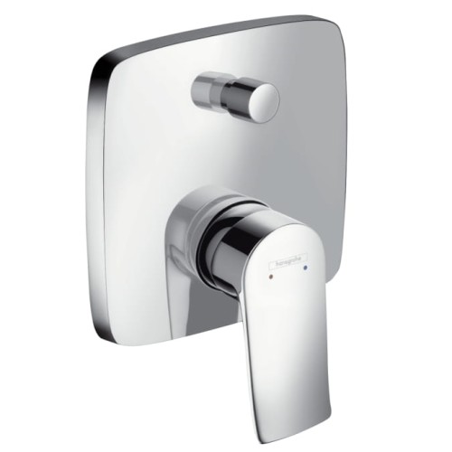 Bateria wannowa HANSGROHE METRIS E2 el. zewnętrzny, kwadratowa rozeta, chrom 31454000